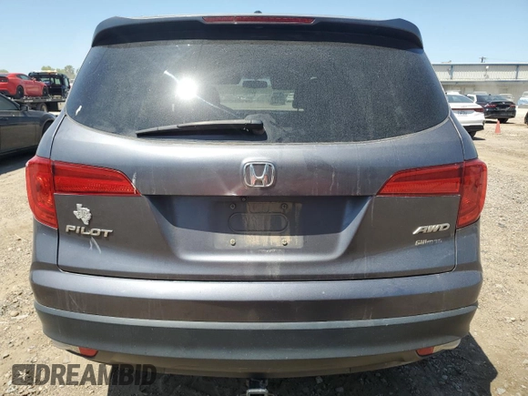 2016 Honda Pilot EX-L z VIN 5FNYF6H53GB105289, wystawiony jako Copart lot #52939575 z przebiegiem Nie podano mil oraz Szkoda całkowita • Salvage title. Historia ofert i sprzedaży dostępna na DreamBid. Obrazek 6.