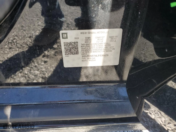 2020 Chevrolet Malibu LT with VIN 1G1ZD5ST4LF036476, listed as a Copart auction lot 49483695 with 98,034 mi miles and Salvage Title. Bid and sale history available at carsss.com. Image 12.