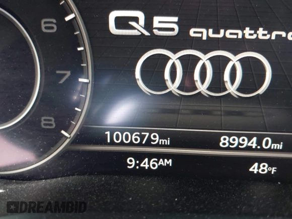 2018 Audi Q5 Premium Plus with VIN WA1BNAFY2J2248778, listed as a IAAI auction lot 42055696 with 100,679 mi miles. Bid and sale history available at carsss.com. Image 15.