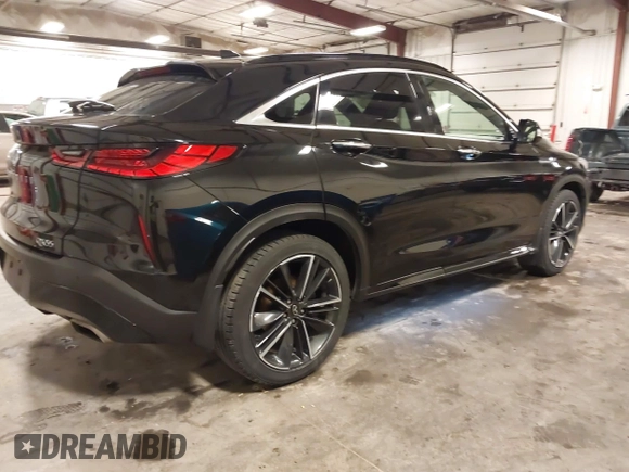 2022 Infiniti QX55 Sensory with VIN 3PCAJ5L33NF101742, listed as a IAAI auction lot 41791517 with 62,946 mi miles and . Bid and sale history available at DreamBid. Image 4.