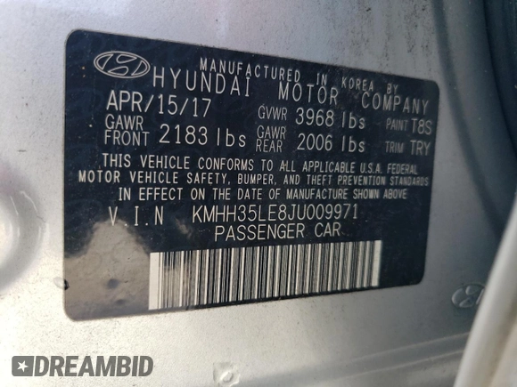 2018 Hyundai Elantra GT with VIN KMHH35LE8JU009971, listed as a Copart auction lot 59569414 with 26,928 mi miles and Salvage Title. Bid and sale history available at carsss.com. Image 14.
