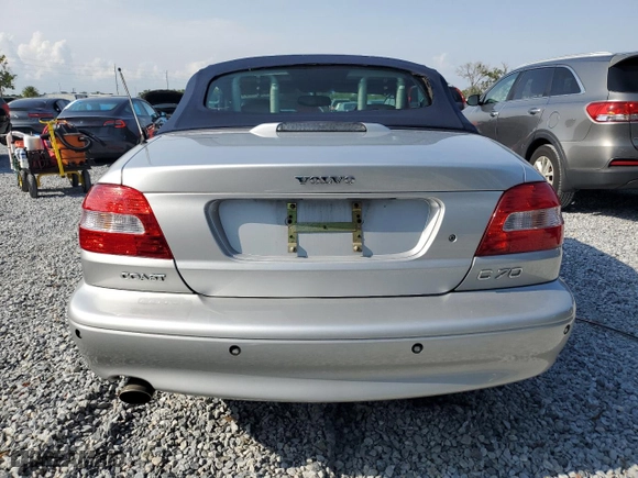 2004 Volvo C70 with VIN YV1NC62D04J062864, listed as a Copart auction lot 50245015 with 32,552 mi miles and Salvage Title. Bid and sale history available at carsss.com. Image 6.