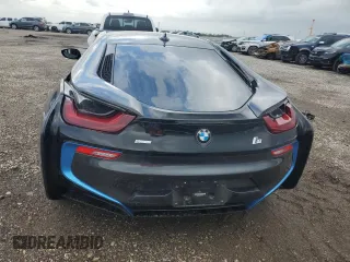 2014 BMW i8 with VIN WBY2Z2C55EVX64310, listed as a Copart auction lot 50491465 with 0 mi miles and Salvage Title. Bid and sale history available at carsss.com. Image 6.