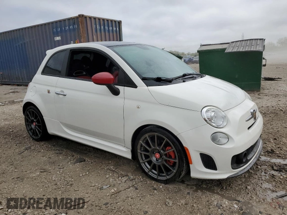 2013 FIAT 500 Abarth with VIN 3C3CFFFH4DT623100, listed as a Copart auction lot 56852725 with 109,387 mi miles and Non repairable. Bid and sale history available at DreamBid. Image 4.