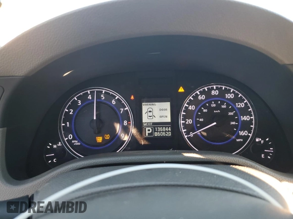 2013 Infiniti G37 x with VIN JN1CV6AR2DM766439, listed as a Copart auction lot 46060045 with 136,844 mi miles and Salvage Title. Bid and sale history available at DreamBid. Image 9.
