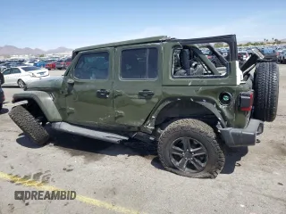 2021 Jeep Wrangler Unlimited Sahara Altitude с VIN 1C4HJXEM0MW655802, выставлен на аукционе Copart как лот 53337225 с пробегом 48 130 миль миль и Списание • Salvage title. История ставок и продаж доступна на DreamBid. Изображение 2.