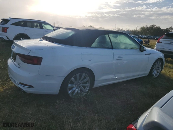 2018 Audi A5 Cabriolet Premium with VIN WAUWNGF53JN020994, listed as a Copart auction lot 73710284 with 0 miles and Non Repairable. Bid and sale history available at carsss.com. Image 3.