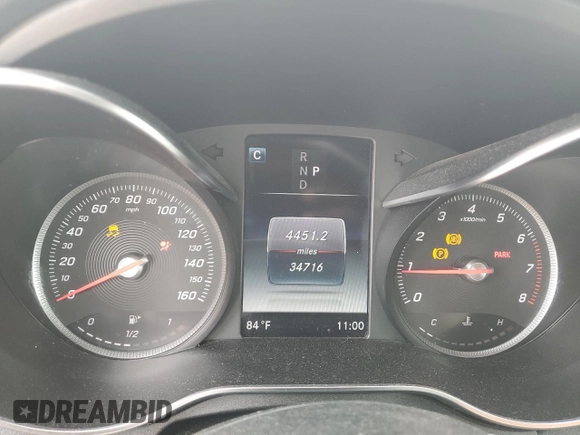 2018 Mercedes-Benz C 300 with VIN WDDWK4JB7JF714207, listed as a Copart auction lot 55471905 with 34,716 mi miles and Salvage title. Bid and sale history available at DreamBid. Image 9.