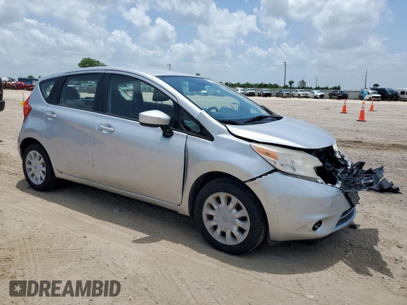 2015 Nissan Note S with VIN 3N1CE2CPXFL401816, listed as a Copart auction lot 61790295 with 89,901 mi miles and Salvage title. Bid and sale history available at DreamBid. Image 4.