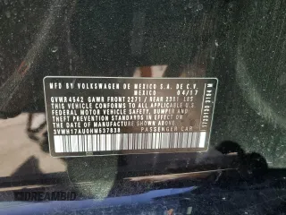 2017 Volkswagen Golf S z VIN 3VWH17AU0HM537838, wystawiony jako Copart lot #52188285 z przebiegiem 79 767 mil mil oraz Szkoda całkowita • Salvage title. Historia ofert i sprzedaży dostępna na DreamBid. Obrazek 15.