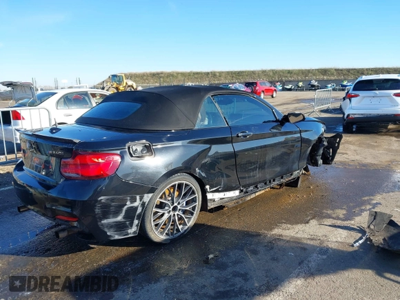 2018 BMW 2 Series M240i with VIN WBA2N1C56JVC27897, listed as a IAAI auction lot 41229981 with 39,492 mi miles. Bid and sale history available at carsss.com. Image 4.