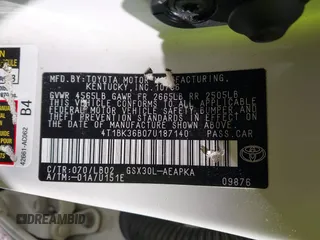 2007 Toyota Avalon XL z VIN 4T1BK36B07U187140, wystawiony jako IAAI lot #42333928 z przebiegiem 119 924 mil mil oraz . Historia ofert i sprzedaży dostępna na DreamBid. Obrazek 9.