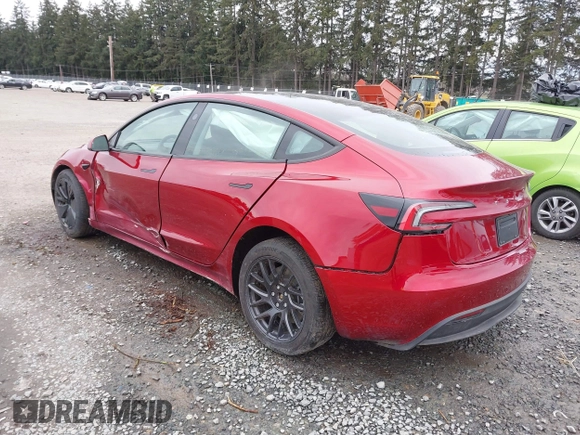 2024 Tesla Model 3 with VIN 5YJ3E1EA7RF785461, listed as a IAAI auction lot 41840091 with 8,414 mi miles. Bid and sale history available at carsss.com. Image 3.