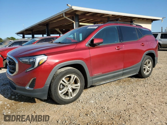 2018 GMC Terrain SLE with VIN 3GKALMEV3JL283400, listed as a Copart auction lot 52078445 with 216,117 mi miles and Salvage Title. Bid and sale history available at carsss.com. Image 1.