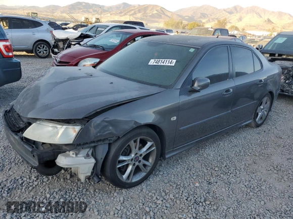 2006 Saab 9-3 Aero z VIN YS3FH41U861102489, wystawiony jako Copart lot #74814114 z przebiegiem Nie podano mil oraz Szkoda całkowita • Salvage title. Historia ofert i sprzedaży dostępna na DreamBid. Obrazek 1.