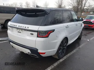 2021 Land Rover Range Rover Sport HST with VIN SALWS2RU0MA749704, listed as a IAAI auction lot 41211106 with 53,160 mi miles. Bid and sale history available at carsss.com. Image 4.