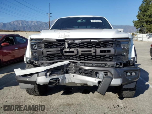 2022 Ford F-150 Raptor with VIN 1FTFW1RG4NFB63687, listed as a Copart auction lot 87479684 with 32,921 mi miles and Salvage Title. Bid and sale history available at carsss.com. Image 5.