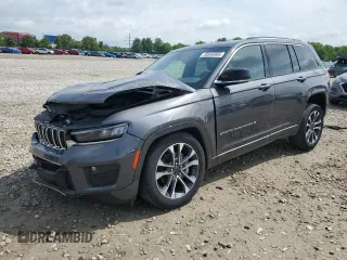 2023 Jeep Grand Cherokee Overland with VIN 1C4RJHDG3P8737215, listed as a Copart auction lot 58858905 with 28,364 mi miles and Salvage title. Bid and sale history available at DreamBid. Image 1.
