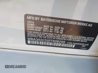 2015 BMW 3 Series 328i с VIN WBA3A5C5XFF608299, выставлен на аукционе IAAI как лот 40904806 с пробегом 126 043 миль миль и . История ставок и продаж доступна на DreamBid. Изображение 9.