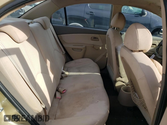 2009 Kia Rio LX with VIN KNADE223296470687, listed as a Copart auction lot 48385925 with 176,400 mi miles and Salvage Title. Bid and sale history available at DreamBid. Image 10.