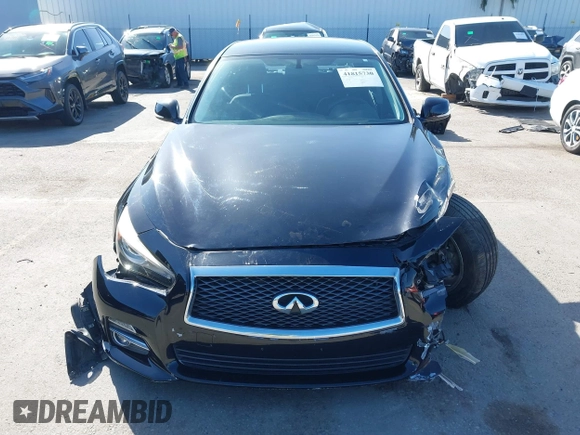 2015 Infiniti Q50 Premium with VIN JN1BV7AP2FM353536, listed as a IAAI auction lot 41815730 with Not Provided miles. Bid and sale history available at carsss.com. Image 12.