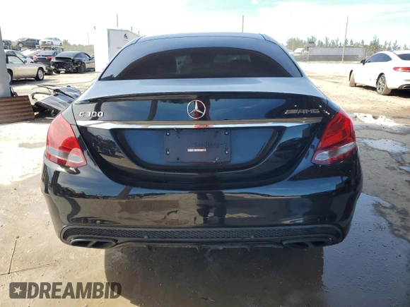 2017 Mercedes-Benz C 300 with VIN 55SWF4JB7HU205892, listed as a Copart auction lot 59607825 with 104,146 mi miles and Salvage title. Bid and sale history available at DreamBid. Image 6.