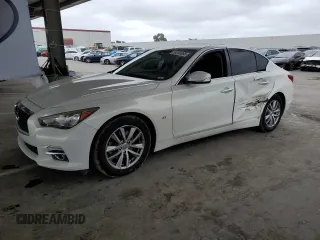 2015 Infiniti Q50 Sport with VIN JN1BV7AP3FM353836, listed as a Copart auction lot 54265965 with 101,602 mi miles and Salvage title. Bid and sale history available at DreamBid. Image 1.