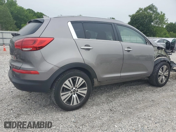 2014 Kia Sportage EX with VIN KNDPCCAC9E7570710, listed as a Copart auction lot 55024805 with 69,367 mi miles and Salvage title. Bid and sale history available at DreamBid. Image 3.