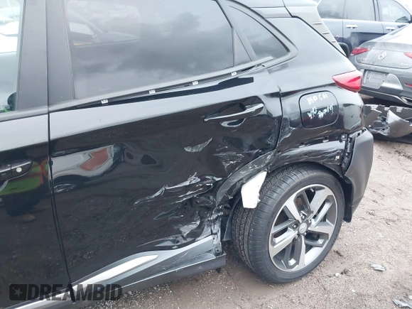 2021 Hyundai Kona Ultimate with VIN KM8K5CA59MU657508, listed as a IAAI auction lot 41144378 with 15,828 mi miles. Bid and sale history available at carsss.com. Image 6.
