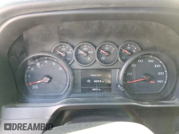 2019 Chevrolet Silverado 1500 Custom with VIN 1GCRYBEH9KZ222917, listed as a Copart auction lot 44369895 with 98,872 mi miles and Salvage Title. Bid and sale history available at DreamBid. Image 9.