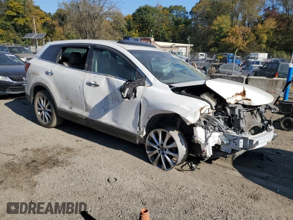 2014 Mazda CX-9 Grand Touring with VIN JM3TB2DVXE0428620, listed as a Copart auction lot 76683064 with 0 mi miles and Salvage Title. Bid and sale history available at carsss.com. Image 4.