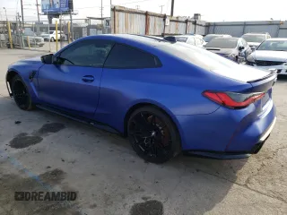 2021 BMW M4 Competition with VIN WBS33AZ06MCG74702, listed as a Copart auction lot 82348274 with 43,578 mi miles and Salvage Title. Bid and sale history available at carsss.com. Image 2.