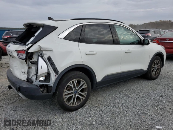 2021 Ford Escape SEL with VIN 1FMCU9H9XMUA23479, listed as a Copart auction lot 77737584 with 54,705 mi miles and Salvage Title. Bid and sale history available at DreamBid. Image 3.