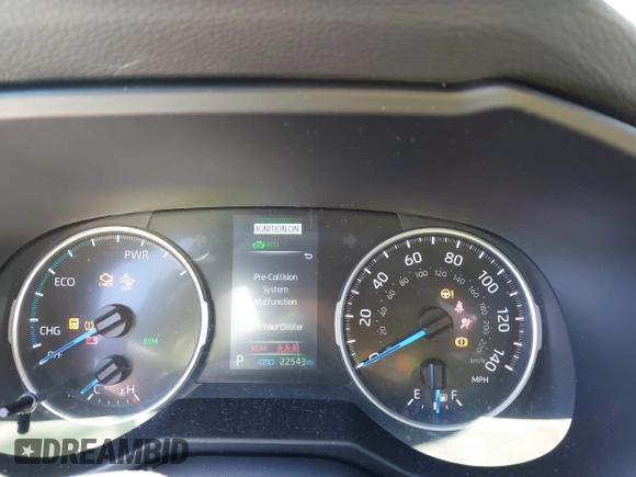 2022 Toyota RAV4 Hybrid SE with VIN 4T3T6RFV7NU100943, listed as a IAAI auction lot 42621376 with 22,543 mi miles and . Bid and sale history available at DreamBid. Image 7.