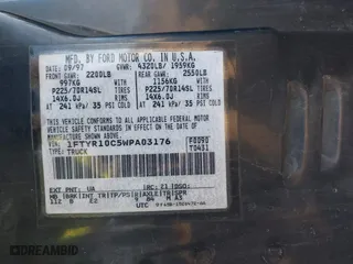 1998 Ford Ranger XL with VIN 1FTYR10C5WPA03176, listed as a IAAI auction lot 41764861 with 317,318 mi miles. Bid and sale history available at carsss.com. Image 9.