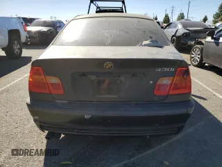 2002 BMW 3 Series 330i with VIN WBAEV53432KM22500, listed as a Copart auction lot 79308334 with 0 mi miles and Salvage Title. Bid and sale history available at carsss.com. Image 6.