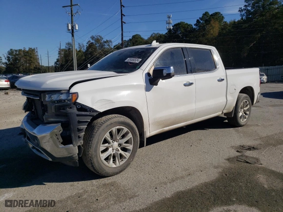 2019 Chevrolet Silverado 1500 LTZ with VIN 3GCPWEED8KG154203, listed as a Copart auction lot 83456524 with 60,336 mi miles and Salvage Title. Bid and sale history available at carsss.com. Image 1.