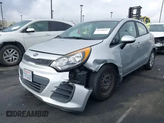 2016 Kia Rio LX with VIN KNADM5A36G6646238, listed as a IAAI auction lot 41748617 with 129,243 mi miles. Bid and sale history available at carsss.com. Image 2.
