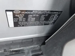 2022 Hyundai Santa Fe XRT with VIN 5NMS6DAJ7NH388776, listed as a IAAI auction lot 41614829 with 50,529 mi miles. Bid and sale history available at carsss.com. Image 9.