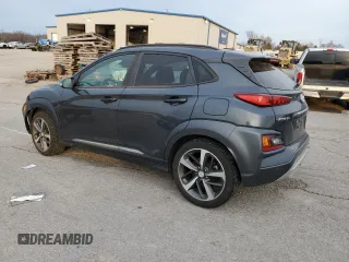 2018 Hyundai Kona Ultimate with VIN KM8K53A59JU073184, listed as a Copart auction lot 45223945 with 124,688 mi miles and Salvage Title. Bid and sale history available at carsss.com. Image 2.