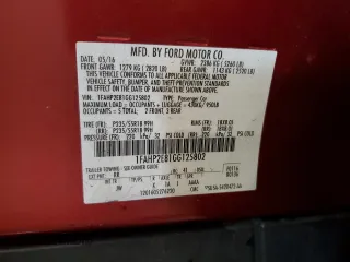 2016 Ford Taurus SEL with VIN 1FAHP2E81GG125802, listed as a Copart auction lot 62491045 with 99,704 mi miles and Salvage title. Bid and sale history available at DreamBid. Image 12.