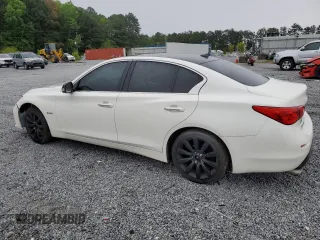 2017 Infiniti Q50 Red Sport 400 with VIN JN1FV7AP7HM850246, listed as a Copart auction lot 58536135 with Not provided miles and Salvage title. Bid and sale history available at DreamBid. Image 2.