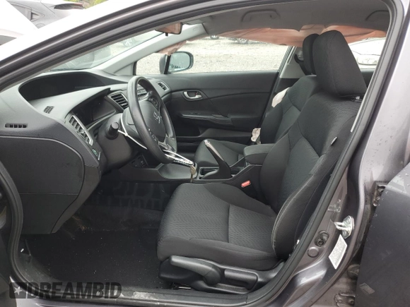 2015 Honda Civic Sedan LX with VIN 19XFB2F58FE092963, listed as a Copart auction lot 53716395 with 65,734 mi miles and Salvage Title. Bid and sale history available at carsss.com. Image 7.