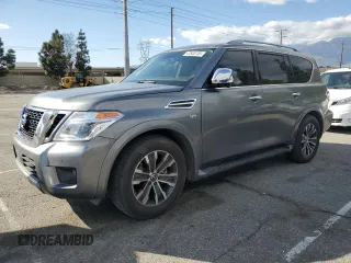 2019 Nissan Armada SL with VIN JN8AY2ND7KX010527, listed as a Copart auction lot 47830735 with 14,063 mi miles and Salvage Title. Bid and sale history available at carsss.com. Image 1.