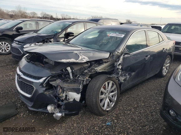 2015 Chevrolet Malibu LTZ with VIN 1G11F5SL1FF210693, listed as a Copart auction lot 41738655 with 145,942 mi miles and Salvage Title. Bid and sale history available at carsss.com. Image 1.