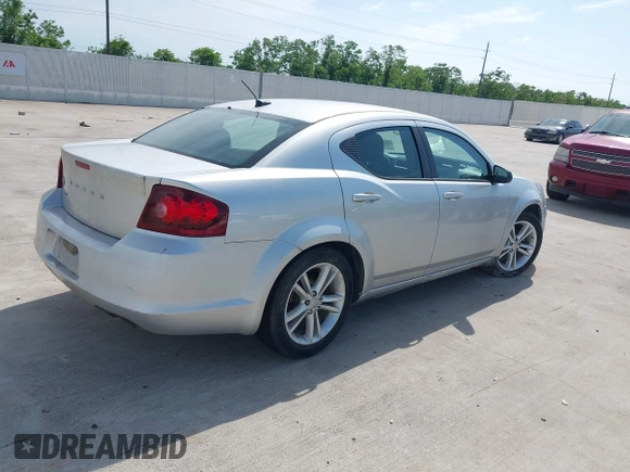 2012 Dodge Avenger SE with VIN 1C3CDZAB5CN259262, listed as a IAAI auction lot 42076157 with 146,310 mi miles. Bid and sale history available at carsss.com. Image 4.