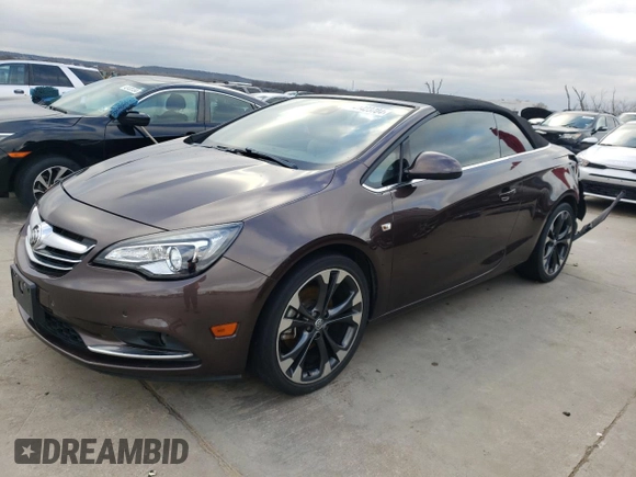 2016 Buick Cascada Premium с VIN W04WT3N55GG076820, выставлен на аукционе Copart как лот 41423704 с пробегом 56 900 миль миль и Чистый • Clean title. История ставок и продаж доступна на DreamBid. Изображение 1.