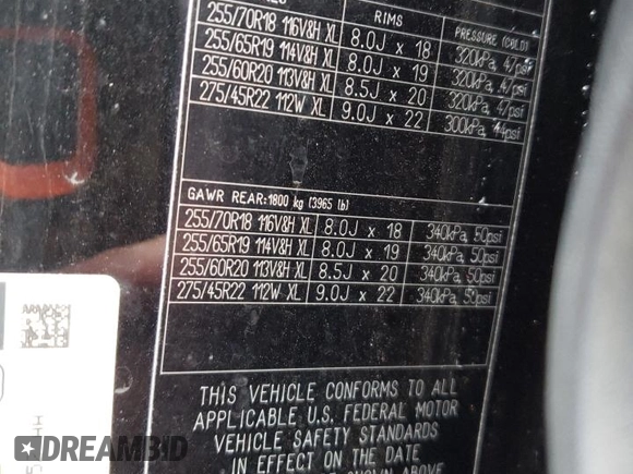 2022 Land Rover Defender S with VIN SALEJ7RX9N2087686, listed as a Copart auction lot 48174655 with 61,484 mi miles and Salvage title. Bid and sale history available at DreamBid. Image 14.