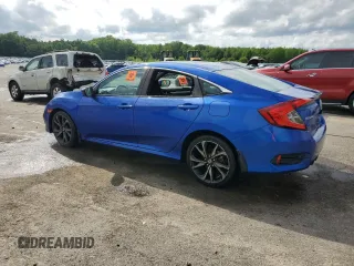 2019 Honda Civic Sport with VIN 2HGFC2F82KH562525, listed as a Copart auction lot 54543335 with 55,730 mi miles and Salvage title. Bid and sale history available at DreamBid. Image 2.