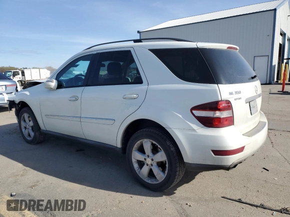 2009 Mercedes-Benz M 3.5L with VIN 4JGBB56E39A528248, listed as a Copart auction lot 51849345 with 160,169 mi miles and Salvage Title. Bid and sale history available at carsss.com. Image 2.